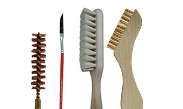 Wooden Wire Brush suitable for cleaning metal miniatures.