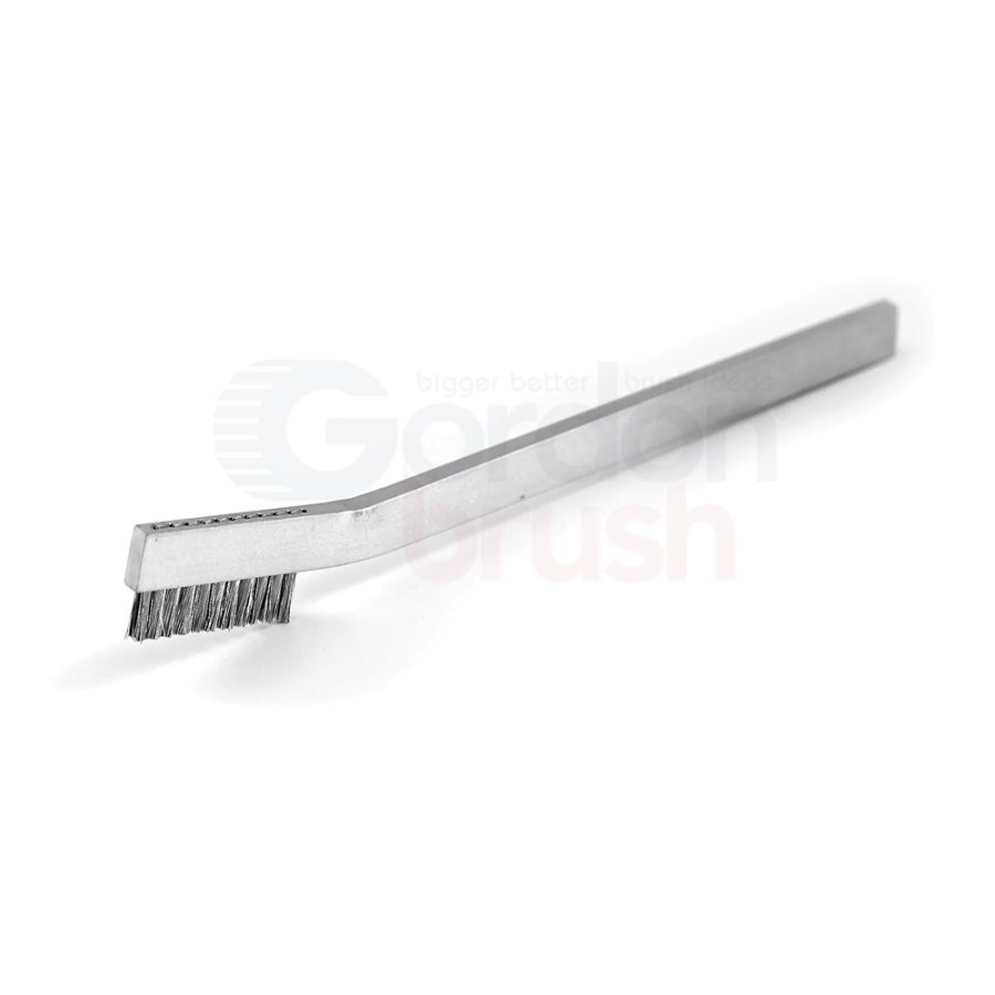 1 x 11 Row 0.006 Stainless Steel Wire and Aluminum Handle Heavy Duty  Hand-Laced Scratch Brush 11AL316SS - Gordon Brush