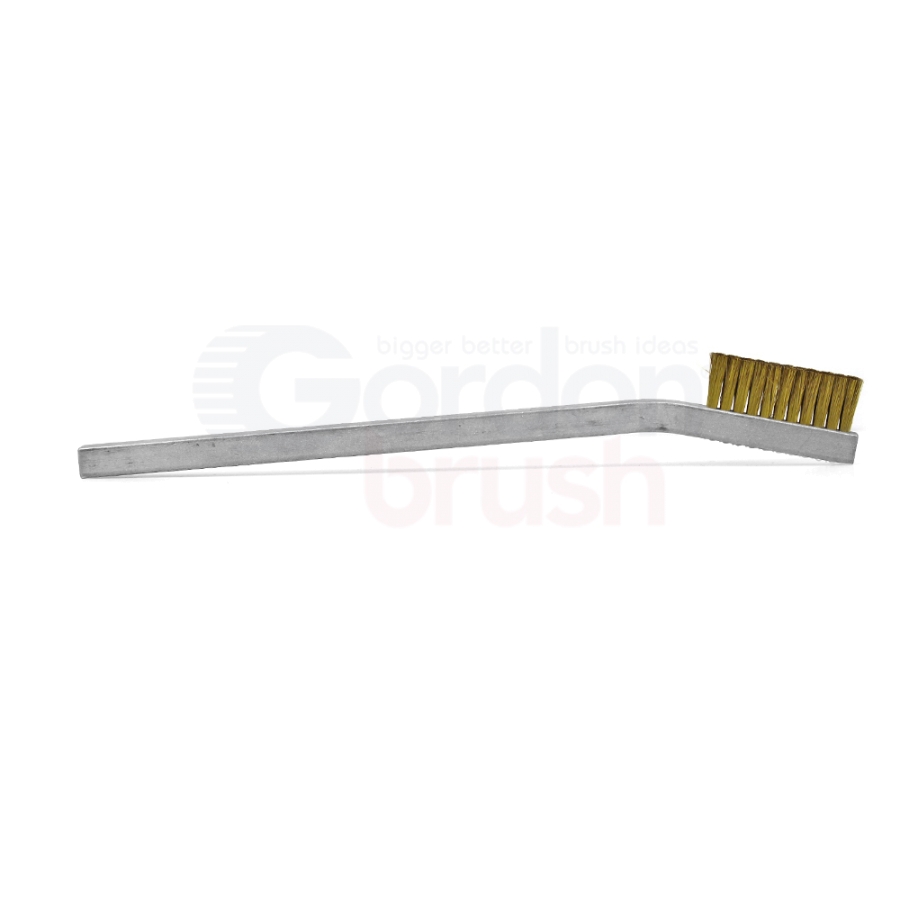 Brass Wire Brush,Heavy Duty Wire Scratch Brush for Cleaning Rust with 14  Long Curved Beechwood Handle,Large : : Tools & Home Improvement