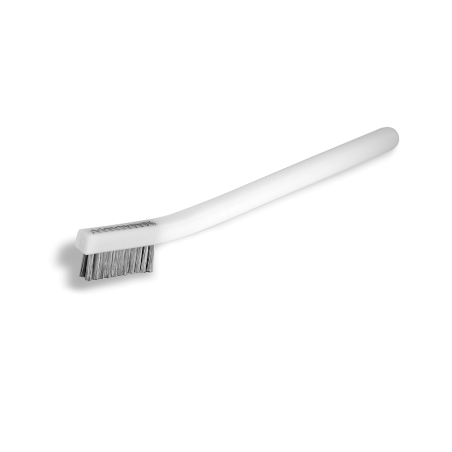 2 x 11 Row 0.003 Stainless Steel Bristle and Acetal Handle Scratch Brush