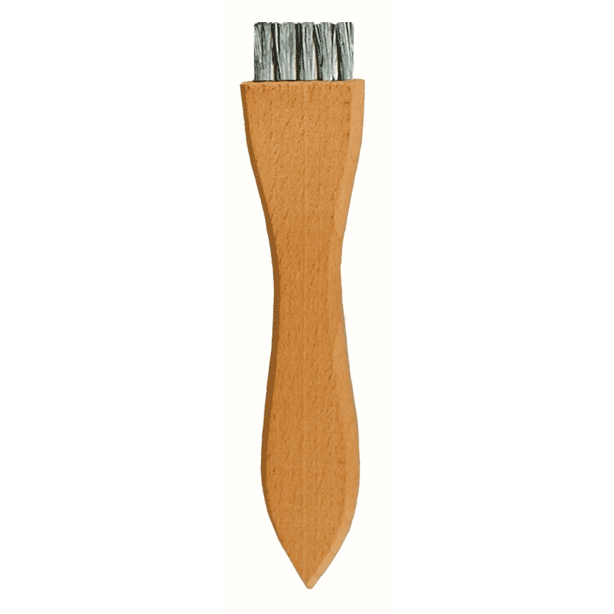 2 x 6 Row Horse Hair Bristle and Wood Handle Applicator Brush