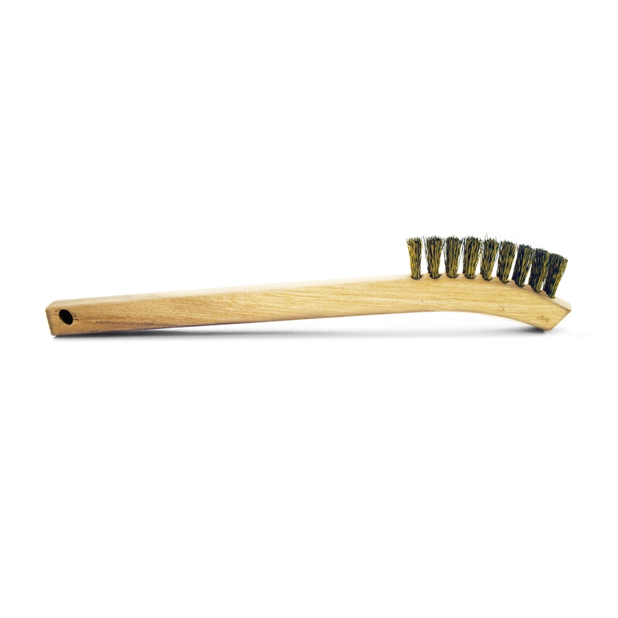 Brass Scratch Brush w/wooden handle