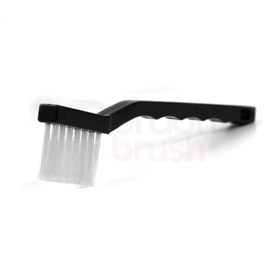 3 x 7 Row 0.008 Nylon Bristle and Plastic Handle Long Trim Scratch Brush  21NLT - Gordon Brush
