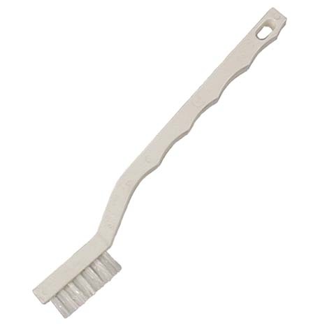 3 x 7 Row 0.020 Nylon Bristle and White Plastic Handle Scratch Brush  21N-020W-WHT - Gordon Brush