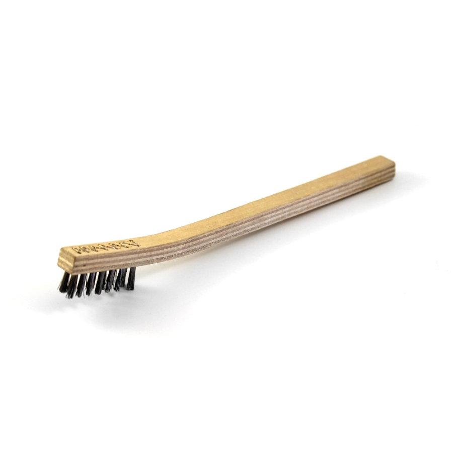 3 x 7 Row .006 Stainless Steel and Plywood Handle Scratch Brush