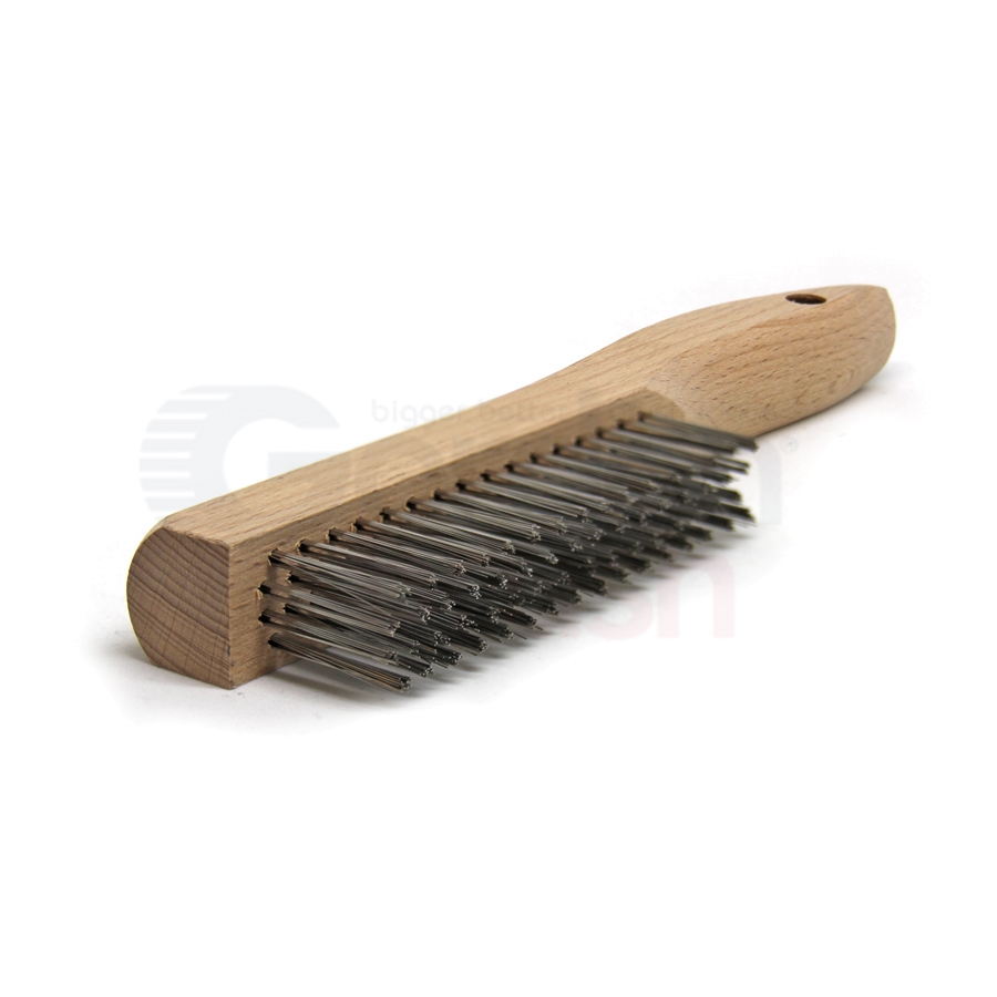 Made in USA - Scratch Brush, 4 Rows, 16 Columns, Stainless Steel - 01252915  - MSC Industrial Supply