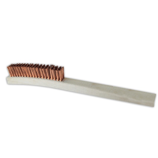 3 x 7 Row 0.006 Phosphor Bronze Bristle and Plastic Handle Scratch Brush