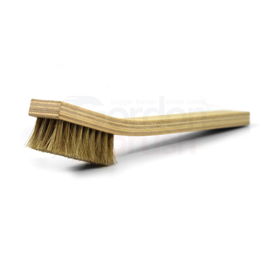 5 x 9 Row Horse Hair Bristle and Shaped Wood Handle Scratch Brush