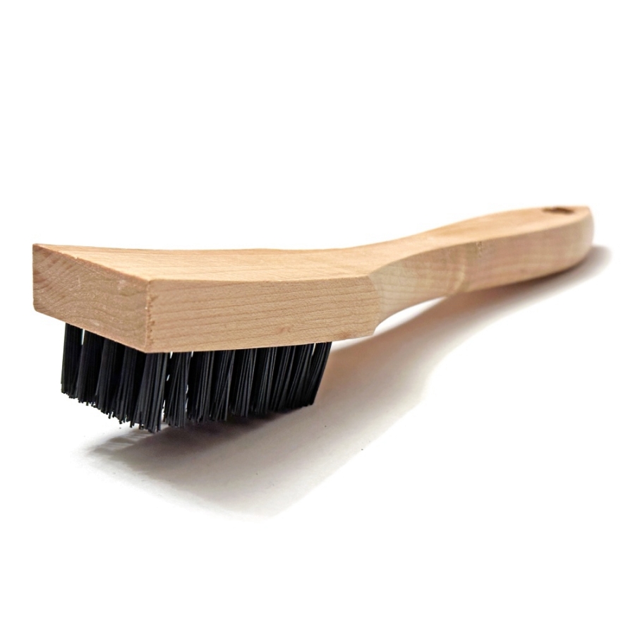 Glasgow Nylon Cleaning Brush Medium Bristles with Wood Handle- German Made | Esslinger