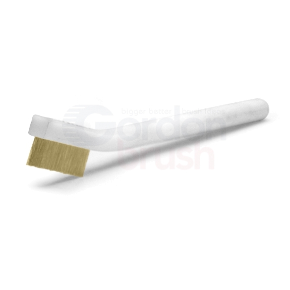 IMS Company - Brass Brush, Small Toothbrush Style, 3/8 Wide x 7-7/8  Length, 1/2 Trim (Bristle) Length. 101087 Brushes, Brass, Hand Held