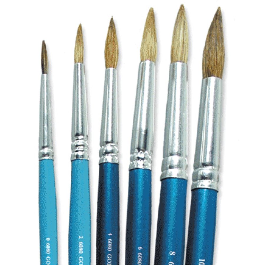 Size 2/0 Sabeline Round Artist Brush 6080-00200 - Gordon Brush